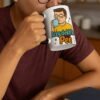 Funny Hindi Quote Mug – "Arey Dekh Ke Pee" – Cartoon Chai Lover Gift - Ceramic Coffee Cup